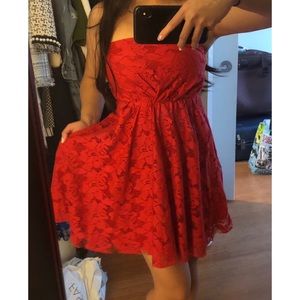 Red A-line Zara dress